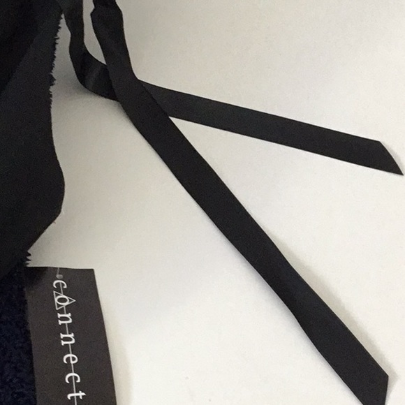 Connected, Black Fitted Dress with Jeweled Neckline. Evening, Wedding, Church. - Picture 6 of 8